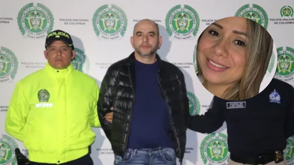 Alias Pinocho custodiado por la Policía en una captura anterior y, en recuadro, su pareja Yolima Murgas