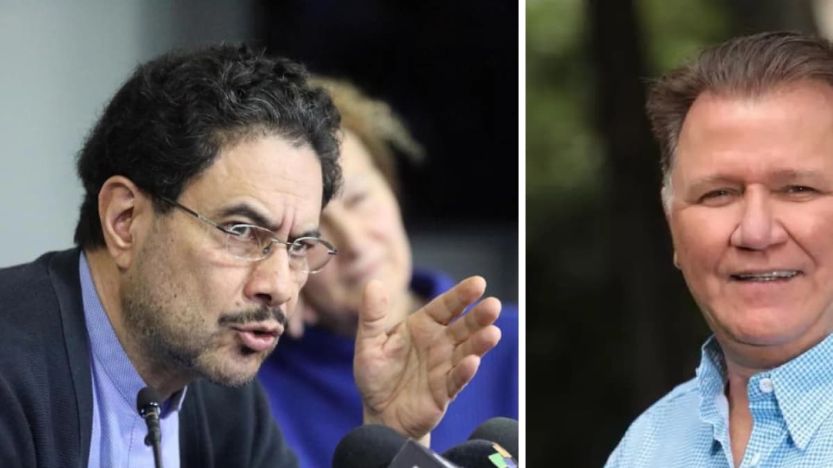 El senador Iván Cepeda y el ministro de Agricultura, Indalecio Dangond
