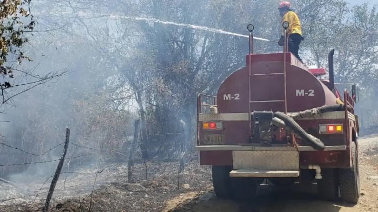 Incendio forestal en zona rural del Tolima