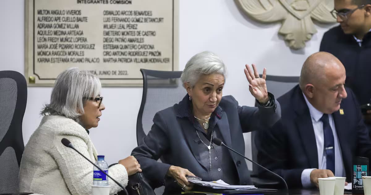 La ministra de Educación, Ilva Myriam Hoyos, durante el debate en la Comisión Séptima del Senado