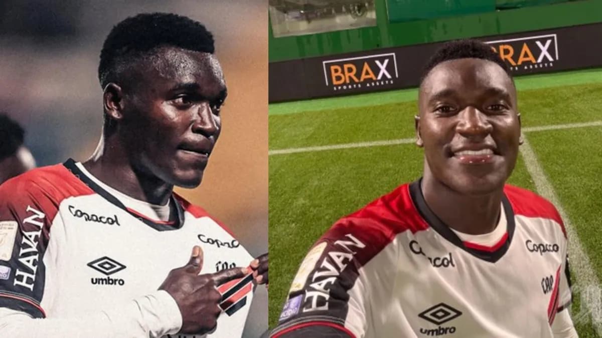 Kevin Viveros con la camiseta del Athletico Paranaense