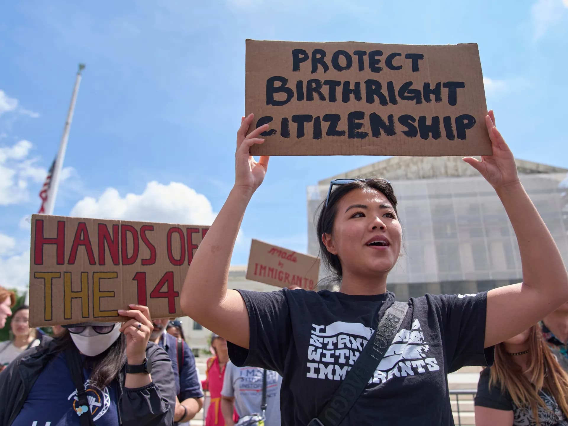 Manifestación en defensa de la ciudadanía por nacimiento en Estados Unidos