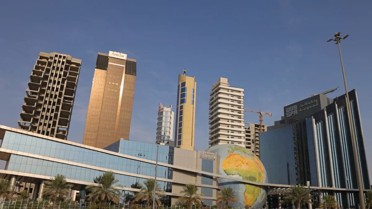 Edificios en Riad, capital de Arabia Saudita, entre ellos la sede de la agencia oficial de noticias saudí