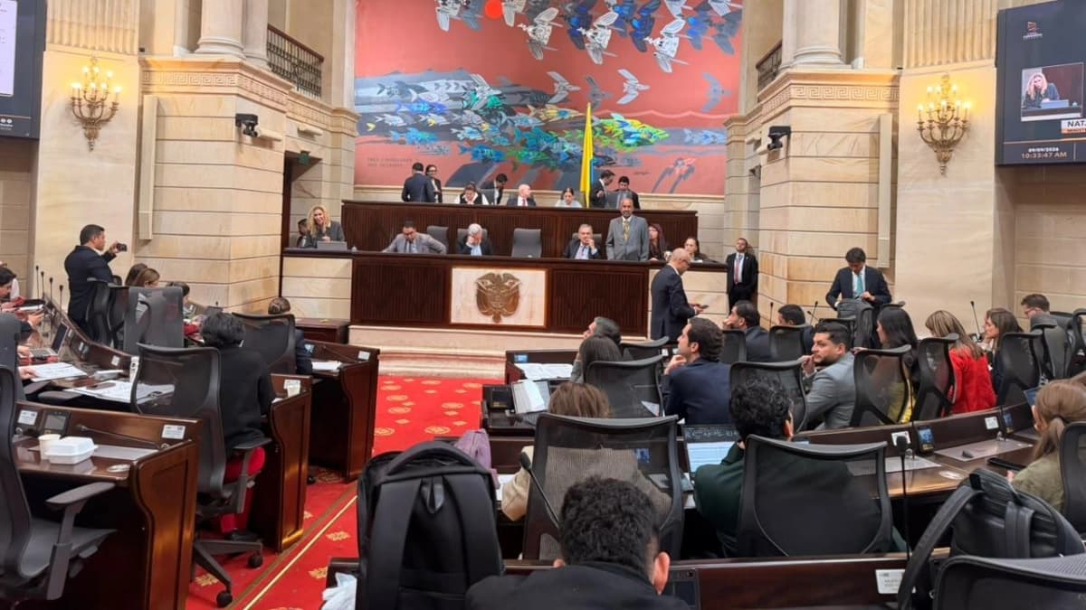 Plenaria de la Cámara de Representantes en el Capitolio Nacional