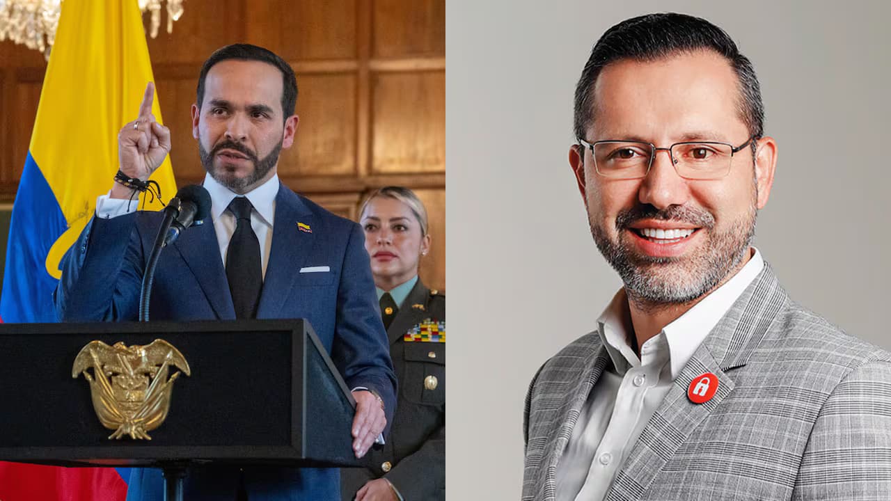 El presidente Abelardo de la Espriella y el ministro de Vivienda, Jaime Andrés Beltrán