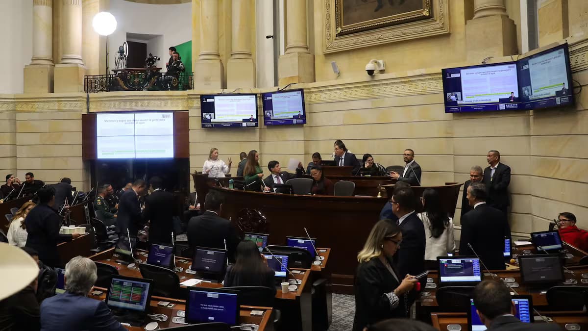 Sesión del Congreso de la República en Bogotá