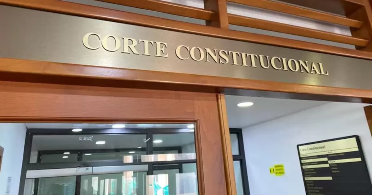Entrada de la sede de la Corte Constitucional en Bogotá