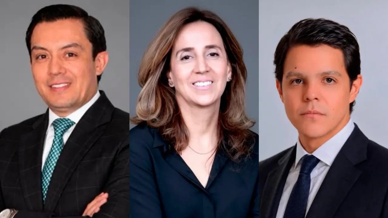 Retratos de los tres nuevos vicepresidentes de Ecopetrol