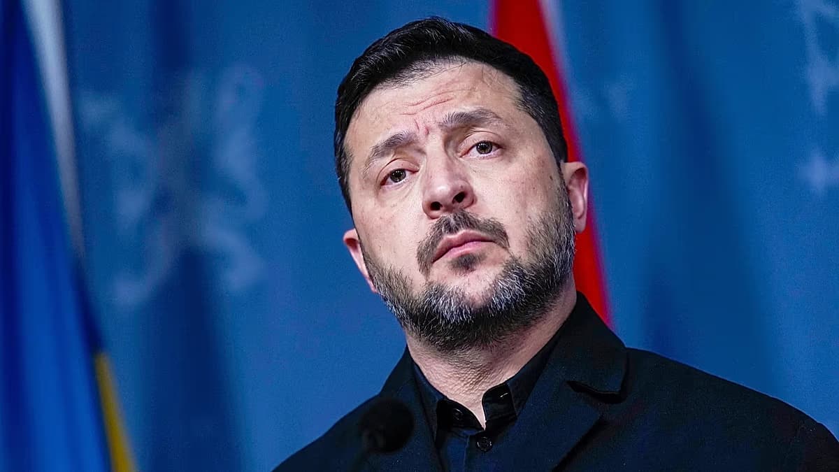 El presidente de Ucrania, Volodímir Zelenski, en una rueda de prensa