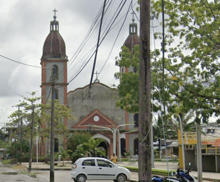 Fachada de la iglesia del Divino Niño de Istmina, en el Chocó, el municipio donde quedó el epicentro, en una fotografía de archivo de 2021
