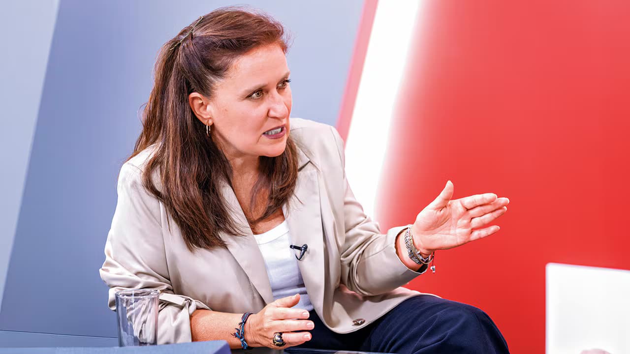 Eva Ferrer durante una entrevista