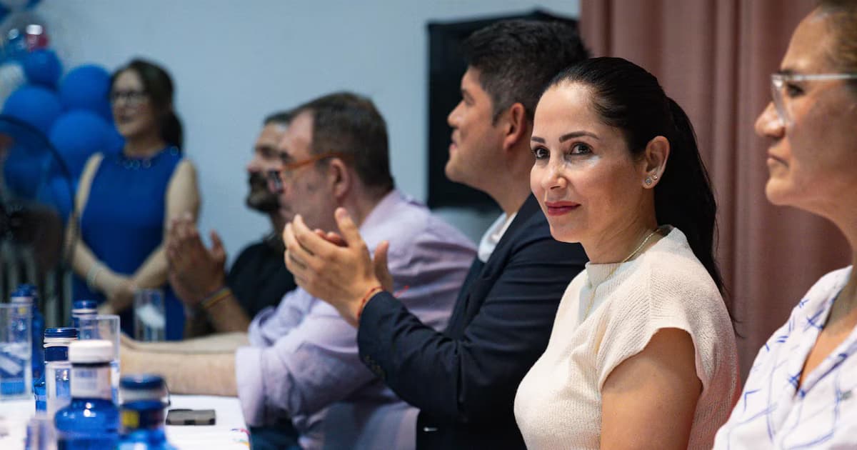 Luisa González, excandidata presidencial del correísmo en Ecuador, durante un acto de su partido