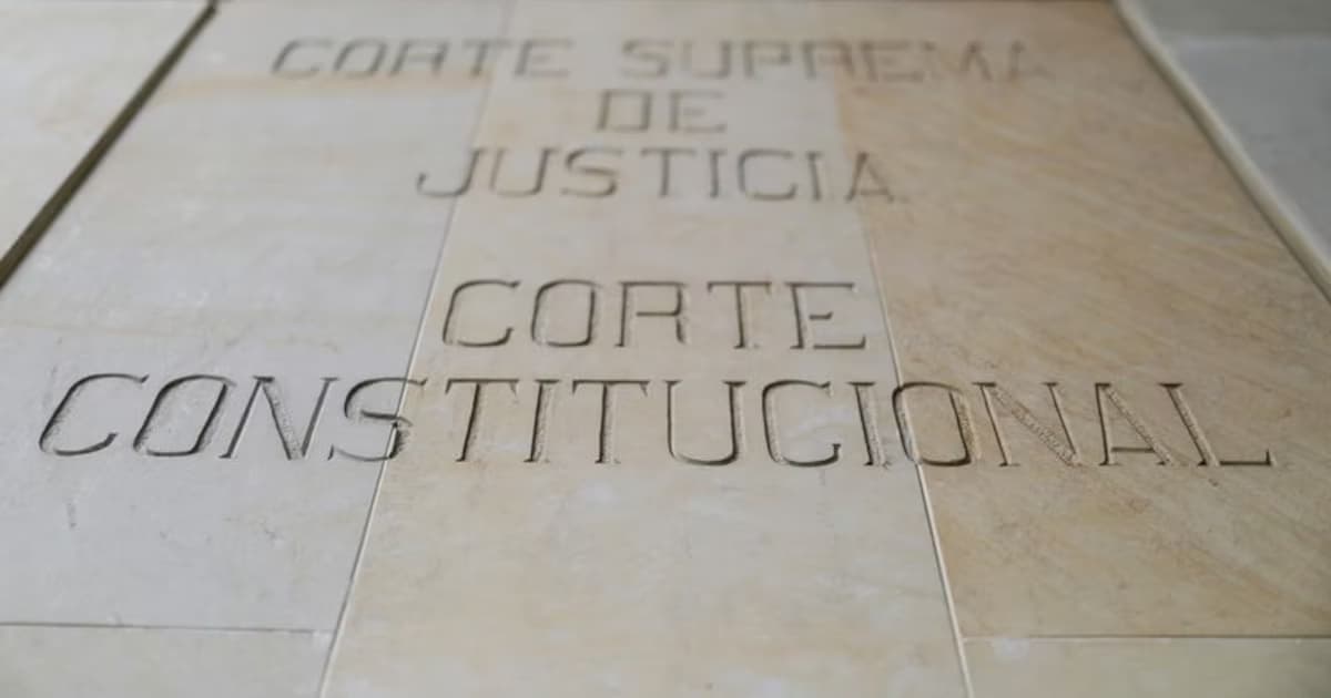 Inscripción de la Corte Suprema de Justicia en el Palacio de Justicia, en Bogotá