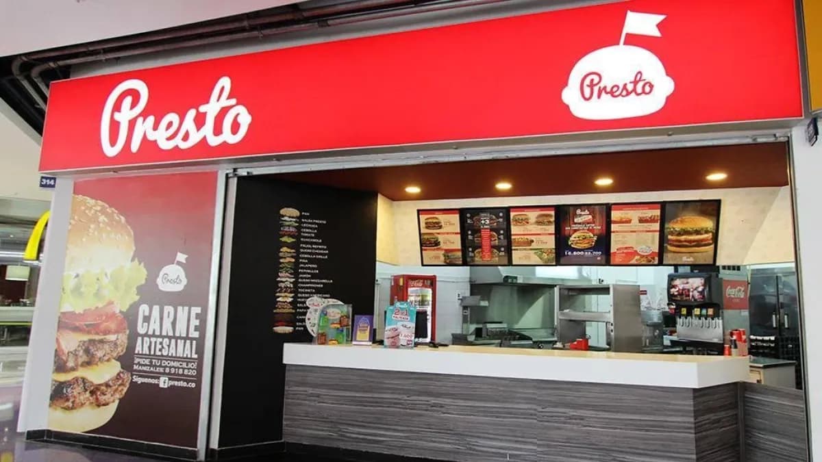 Fachada de un restaurante de la cadena Presto en un centro comercial