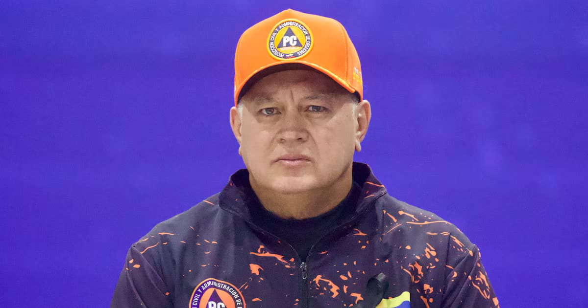 Retrato de archivo de Diosdado Cabello durante un acto público