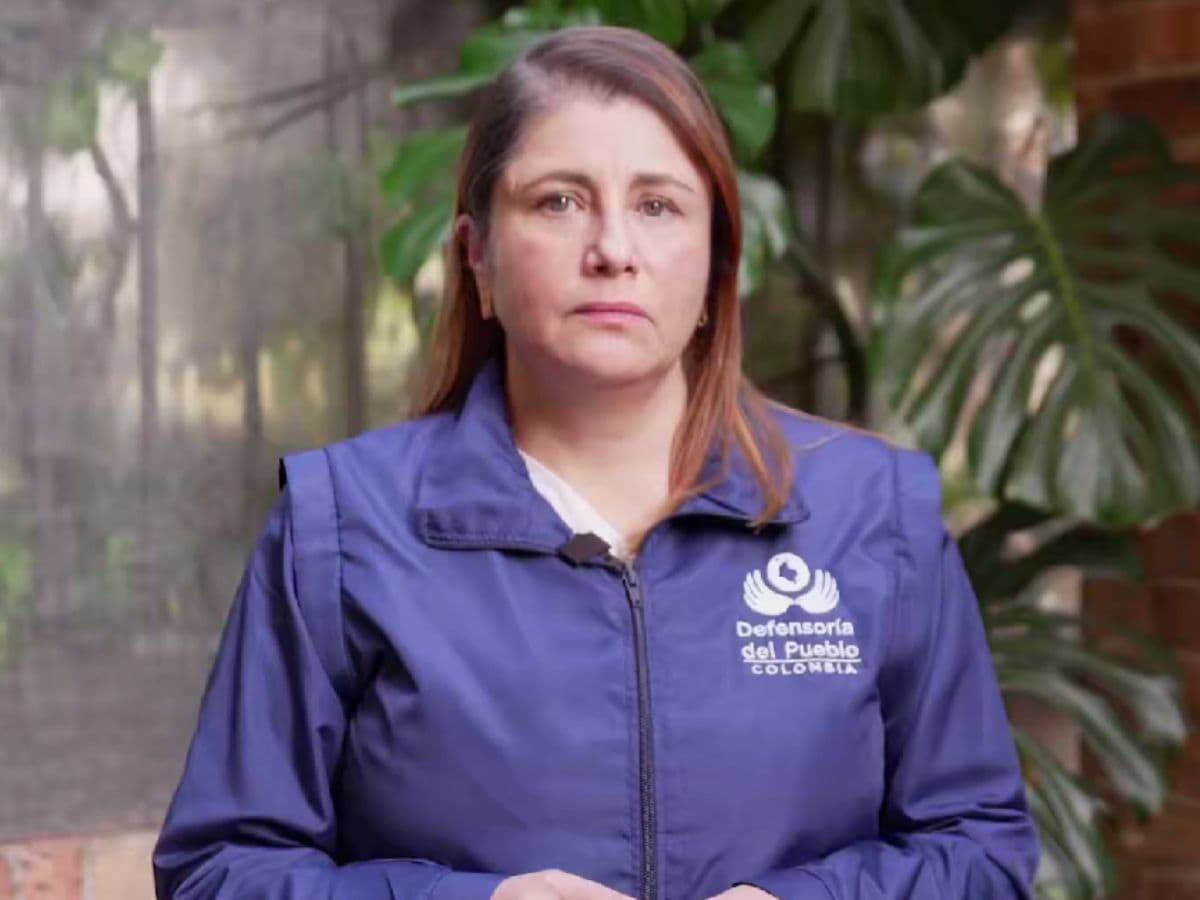 La defensora del Pueblo, Iris Marín Ortiz, durante su pronunciamiento