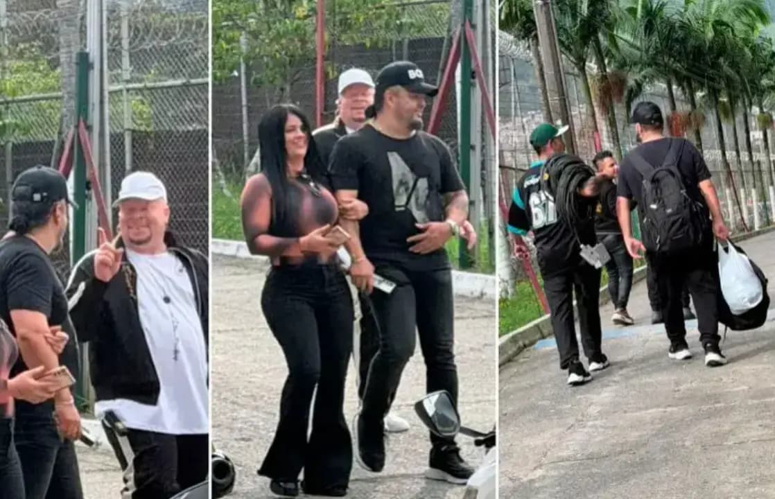 Nelson Velásquez y su agrupación a la entrada de la cárcel La Paz, en Itagüí