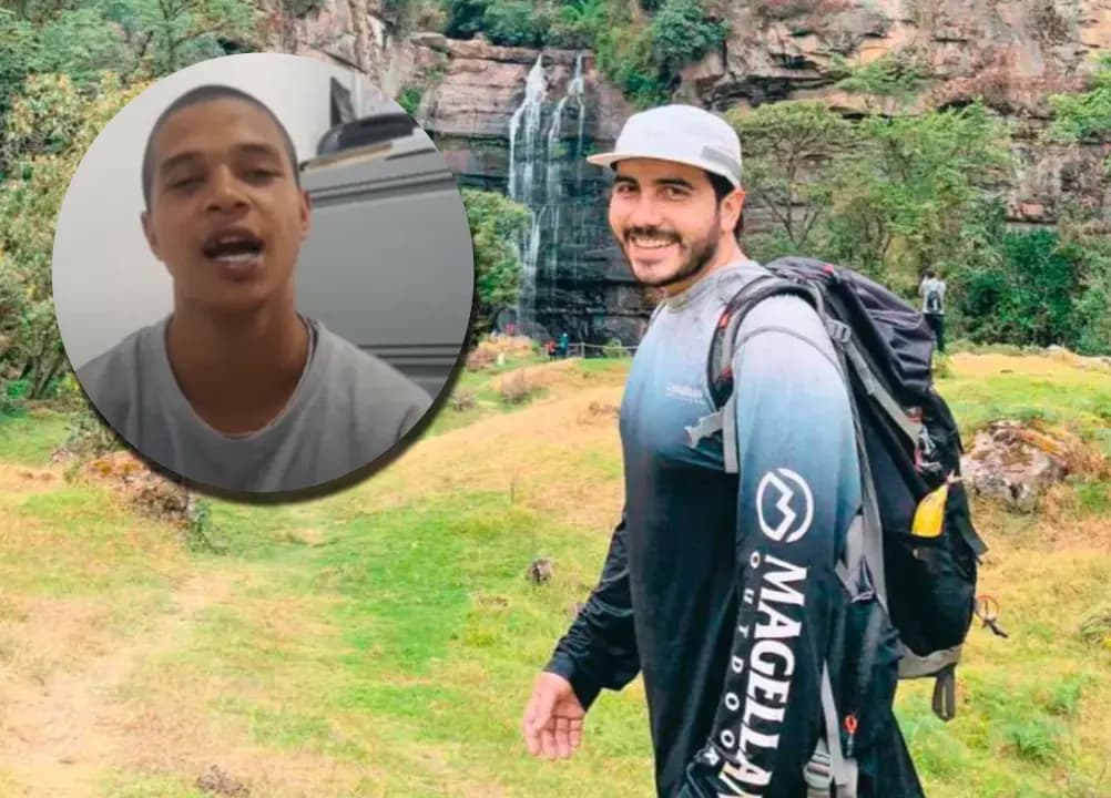 El ingeniero forestal Andrés Camilo Peláez y, en un recuadro, alias Se Lo Juro