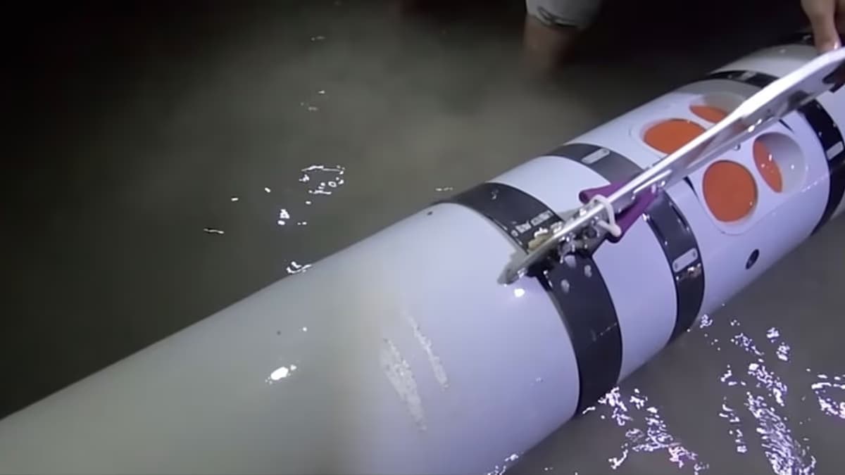 Vehículo submarino no tripulado en imágenes difundidas por medios iraníes