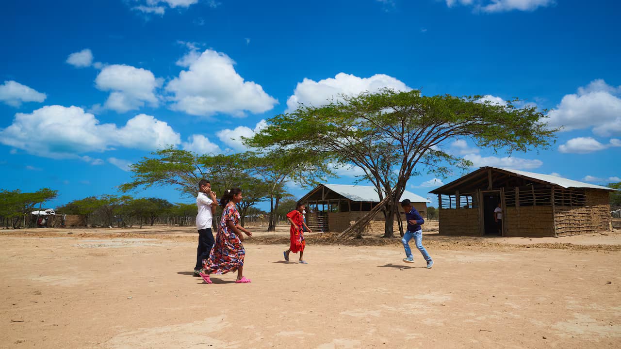Comunidad wayuu en zona rural de La Guajira