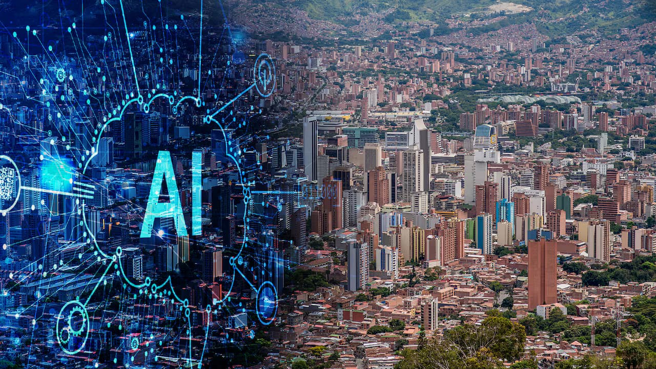 Panorámica de Medellín, sede de la Semana de la Inteligencia Artificial