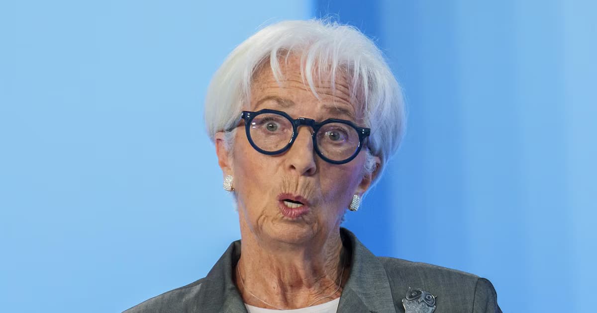 Christine Lagarde, presidenta del Banco Central Europeo, durante una rueda de prensa