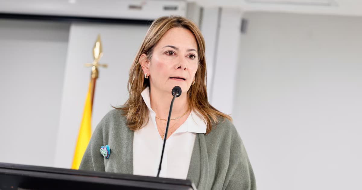 La ministra de Salud, Ana María Vesga, durante su intervención en el Congreso