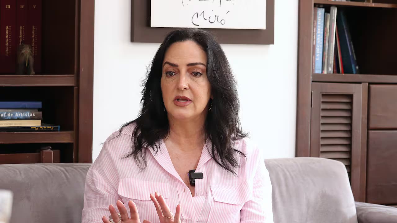La senadora María Fernanda Cabal durante una entrevista