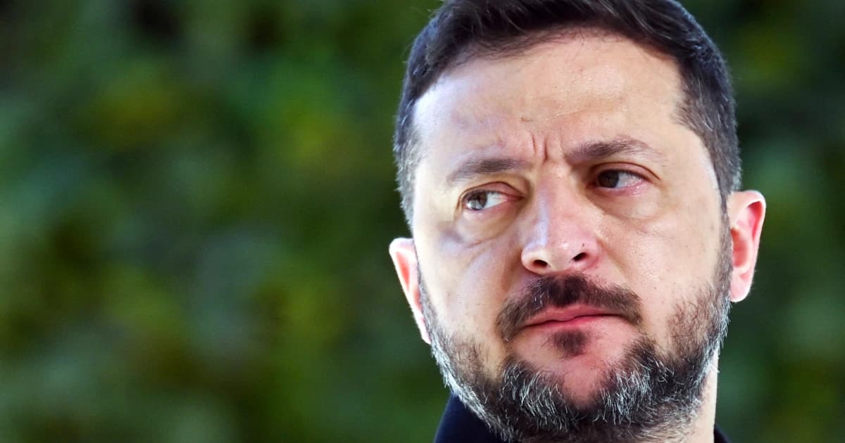 Primer plano del presidente de Ucrania, Volodímir Zelenski