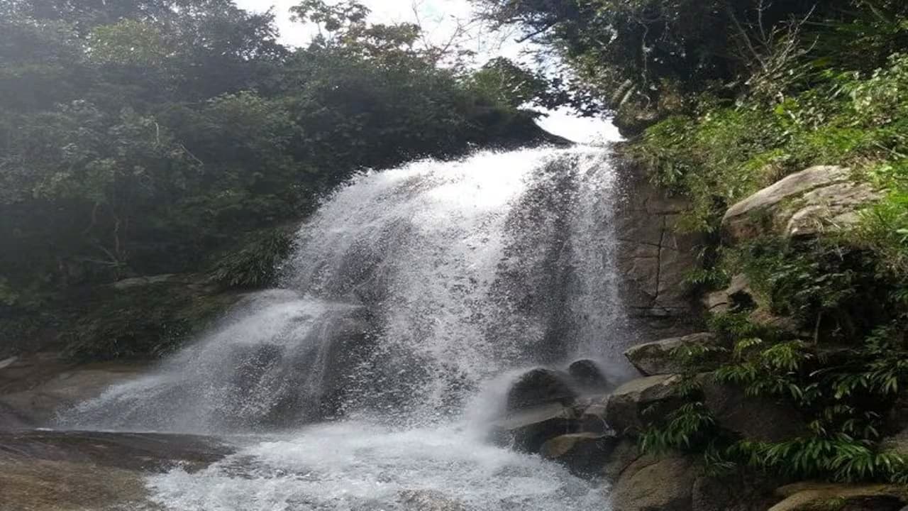 Una cascada cae entre rocas y vegetación en el Oriente antioqueño