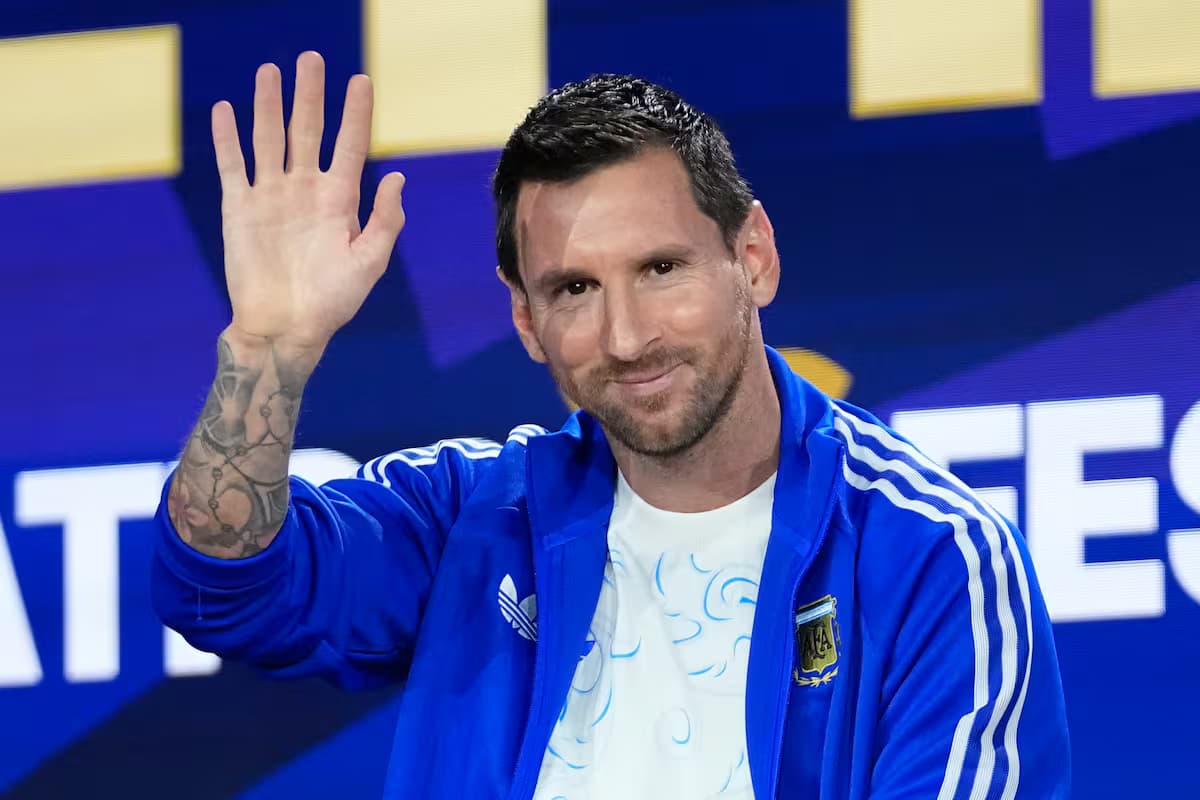 Lionel Messi con la camiseta de la selección argentina