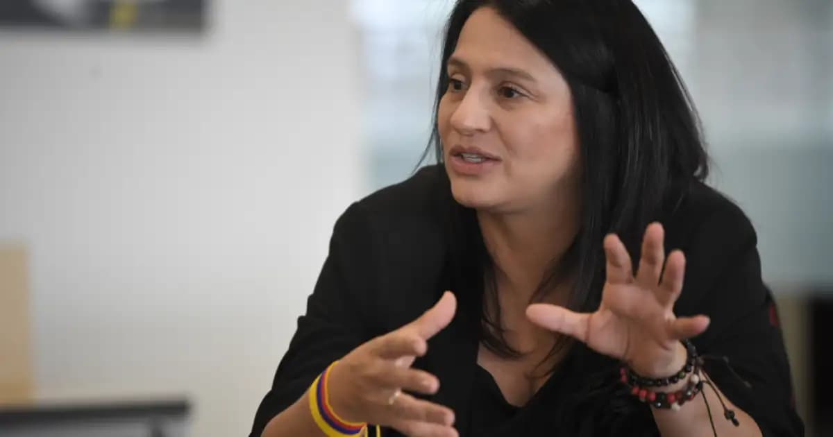 Paola Holguín, ministra de Cultura, en una entrevista