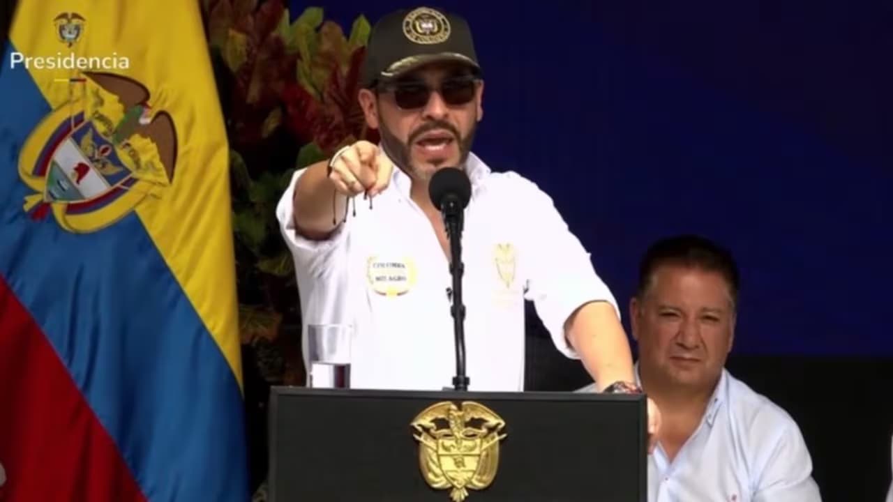 El presidente Abelardo de la Espriella durante su visita oficial a Buenaventura