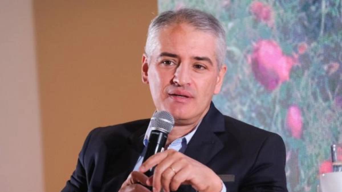 El gobernador de Antioquia, Andrés Julián Rendón, durante una intervención pública