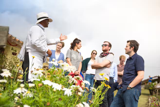 Visitantes durante la Feria de las Flores en Medellín