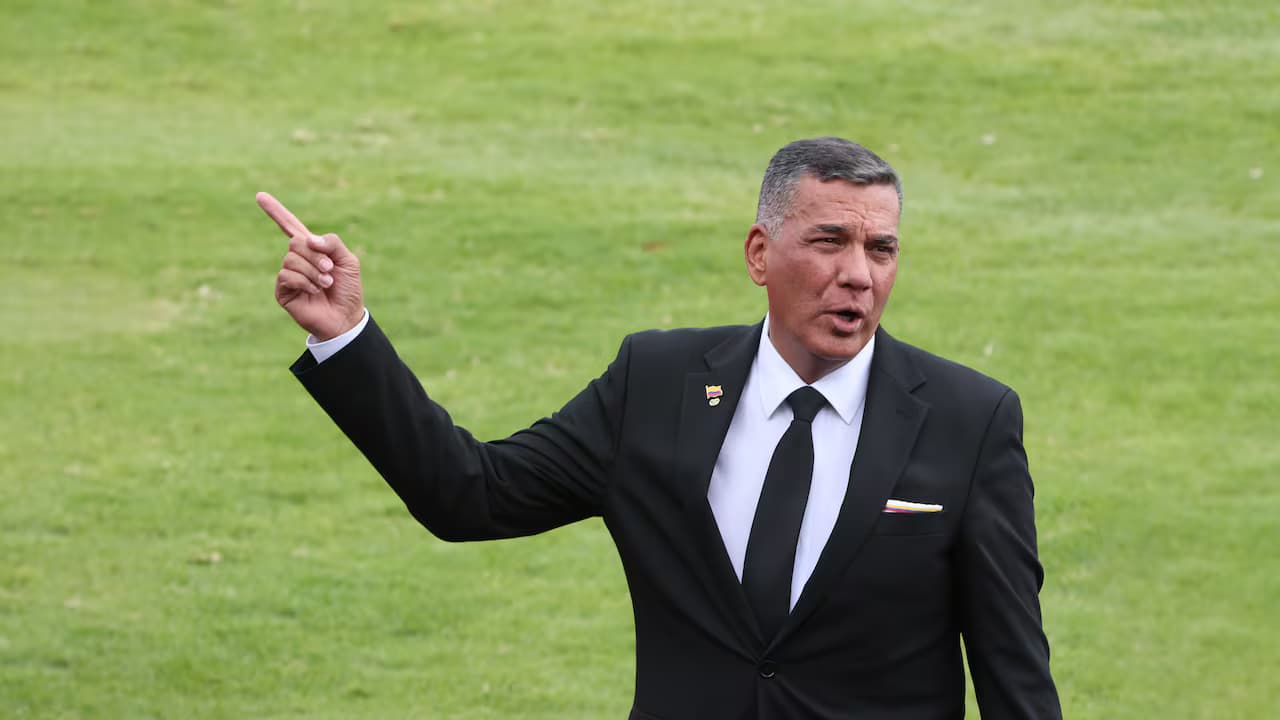 El ministro de Defensa, Jorge Eduardo Mora, durante un acto público
