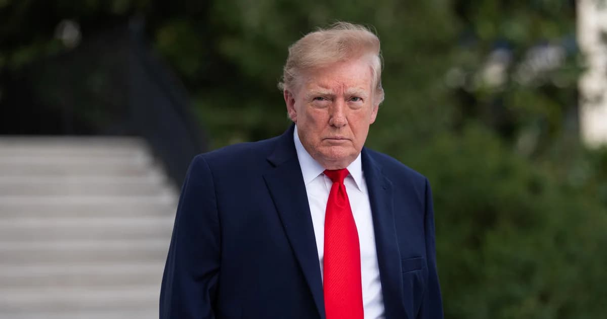 El presidente de Estados Unidos, Donald Trump, en los jardines de la Casa Blanca