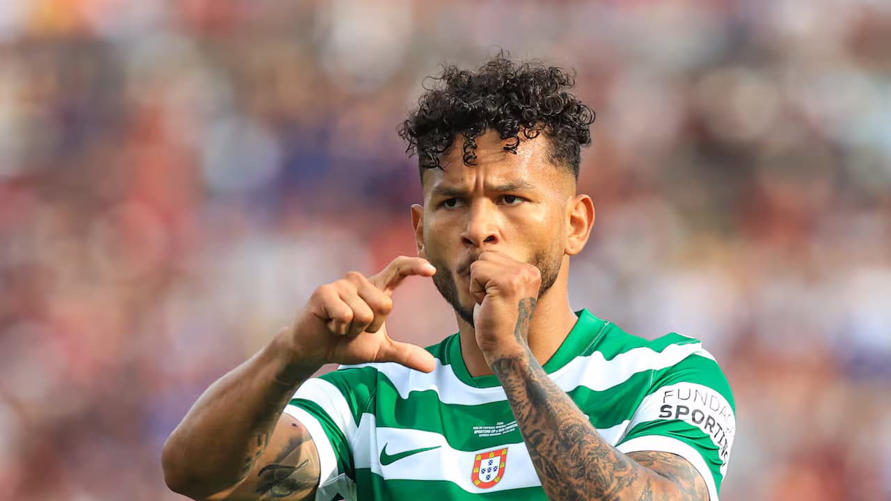 El delantero colombiano Luis Javier Suárez con la camiseta del Sporting de Lisboa