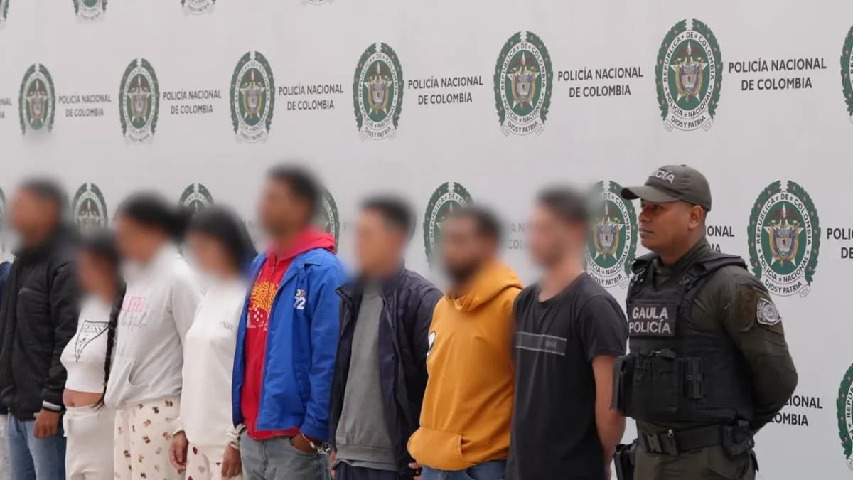 Capturados presentados por la Policía Metropolitana de Bogotá