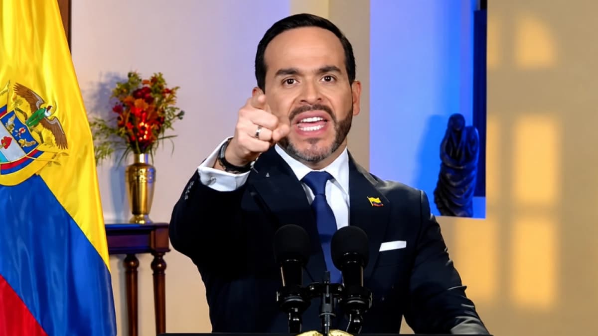 El presidente Abelardo de la Espriella durante una alocución