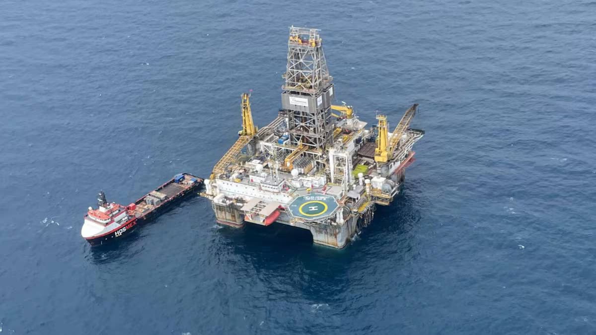 Plataforma de perforación costa afuera en el Caribe colombiano