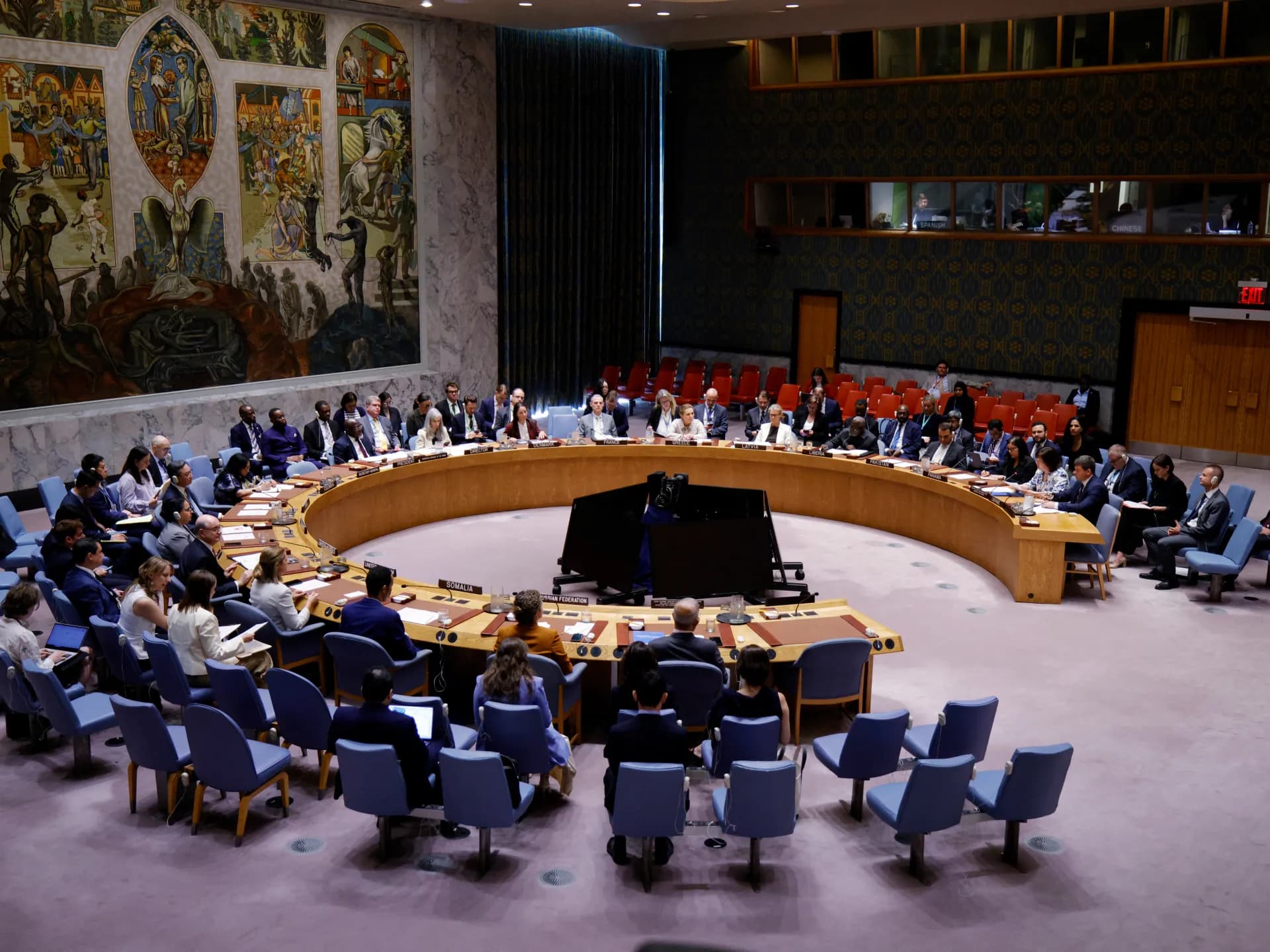 Sesión del Consejo de Seguridad de las Naciones Unidas en Nueva York