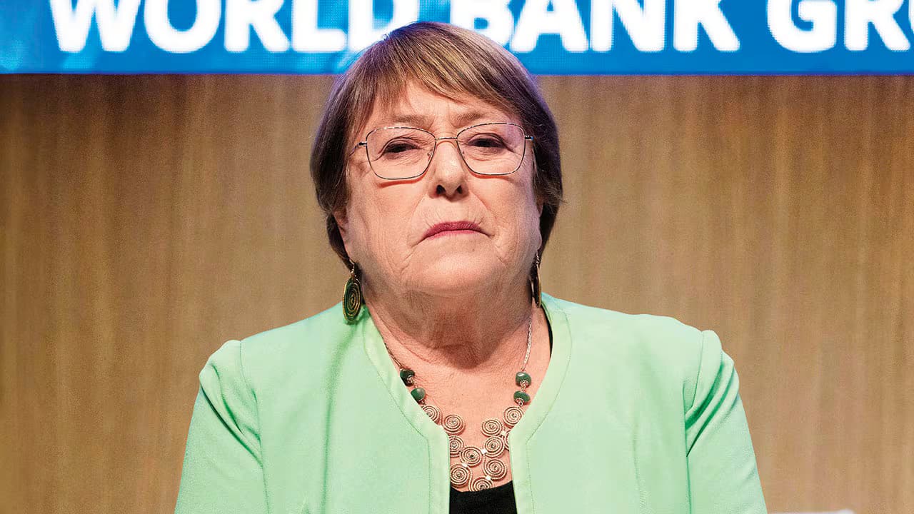 Michelle Bachelet durante un acto público