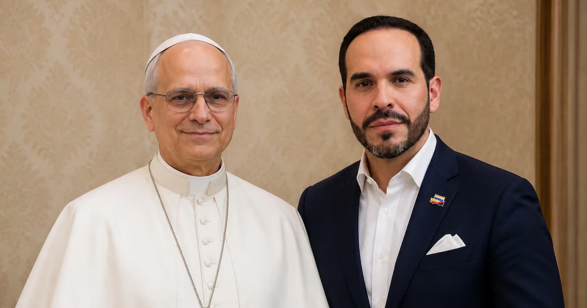 El papa León XIV junto al presidente Abelardo de la Espriella