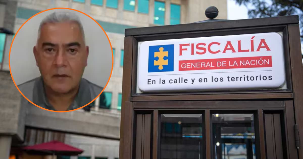 Sede de la Fiscalía General de la Nación y, en recuadro, Diego Marín Buitrago, alias Papá Pitufo