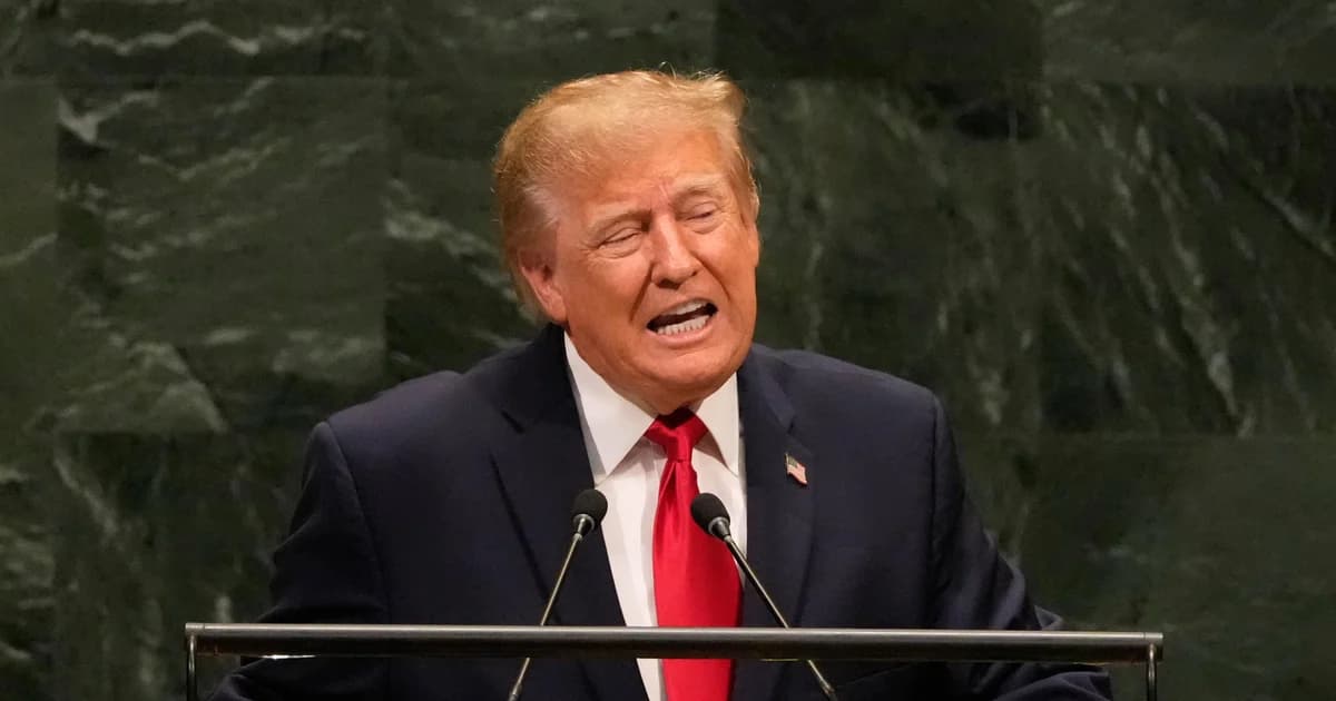 Donald Trump durante su discurso ante la Asamblea General de la ONU