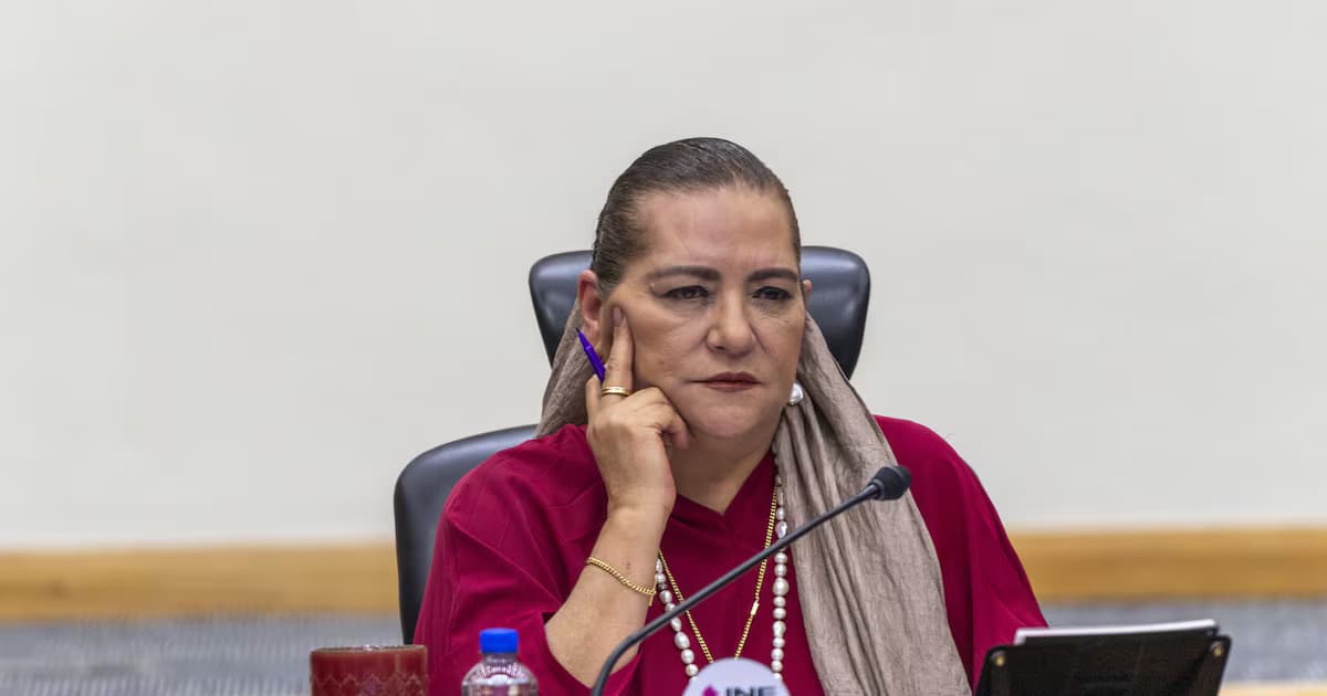 Guadalupe Taddei, consejera presidenta del INE, durante una sesión del Consejo General