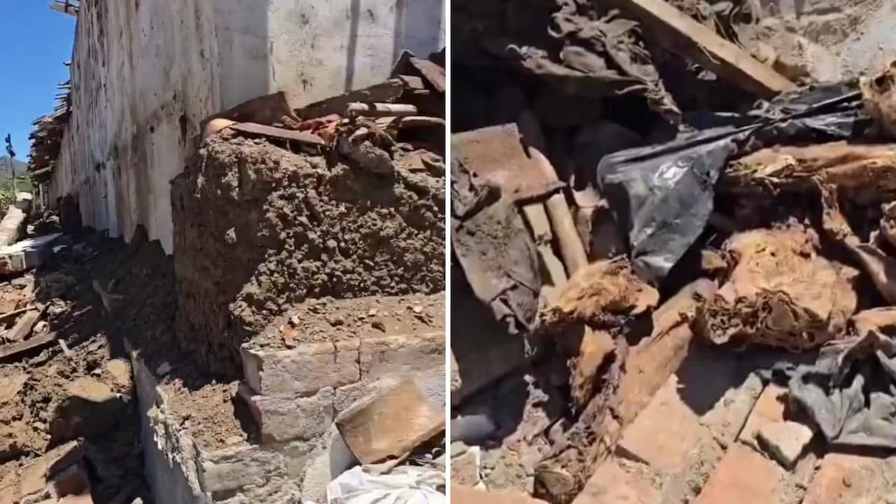 Daños en el cementerio de Roldanillo tras el terremoto