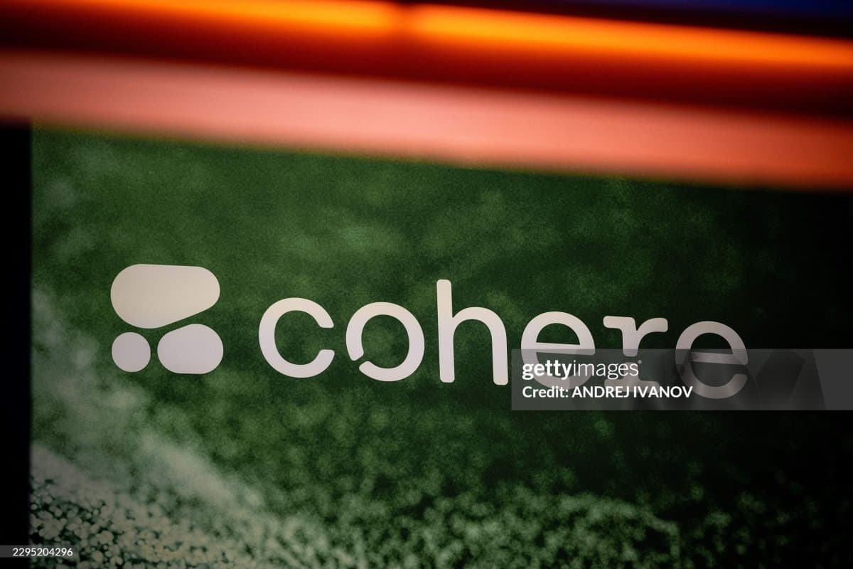 Logotipo de Cohere en una pantalla