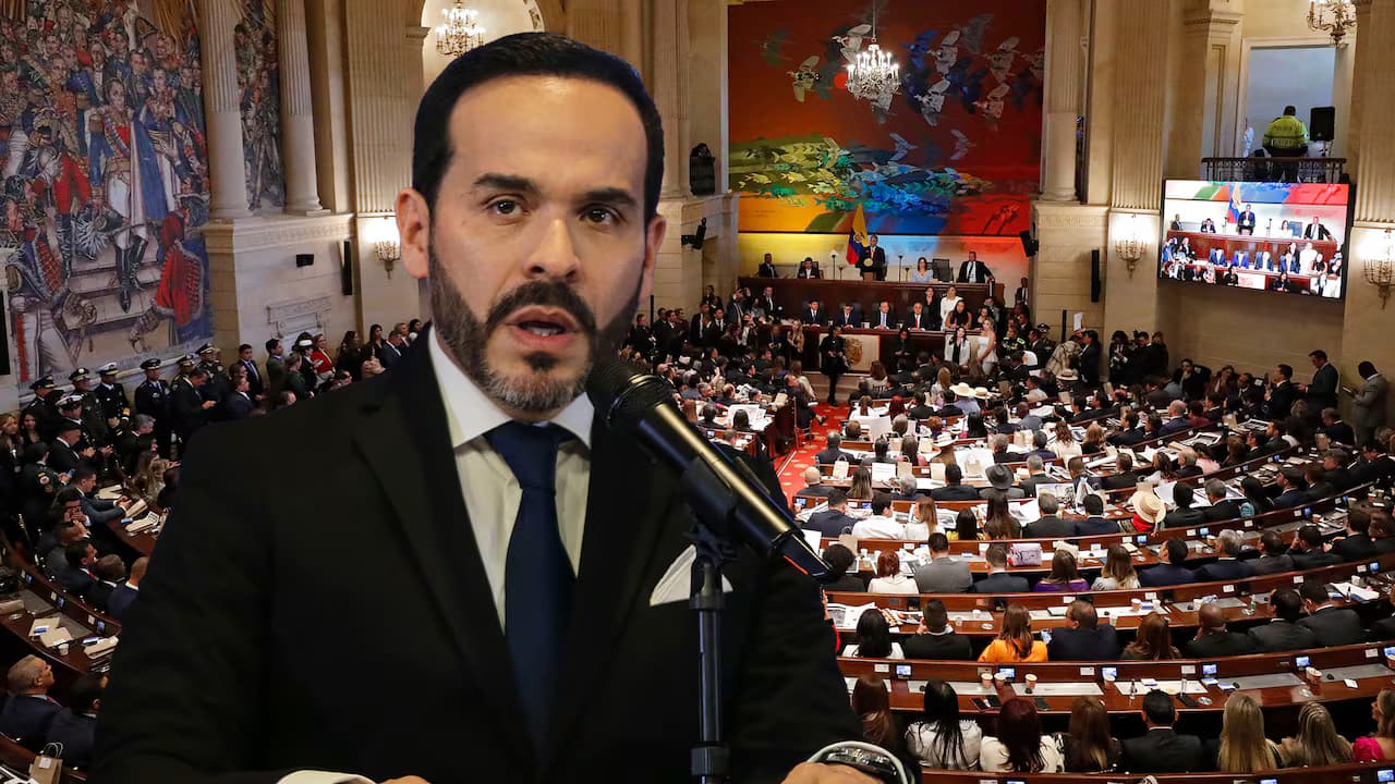 Sesión en el Congreso de la República